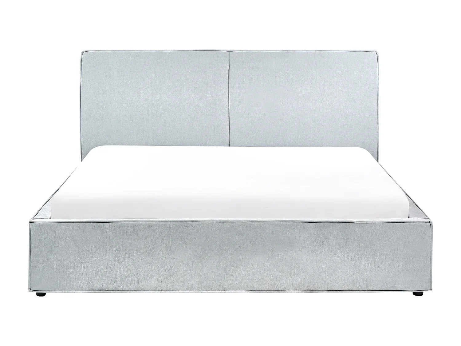 Lit ottoman Tissu chenille MOISSAC 180 x 200 cm Bleu clair