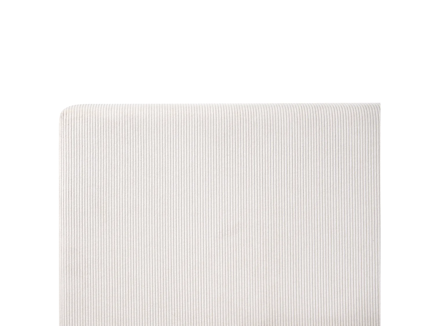 Lit ottoman LILLEBONNE Velours côtelé Beige clair 140 x 200 cm