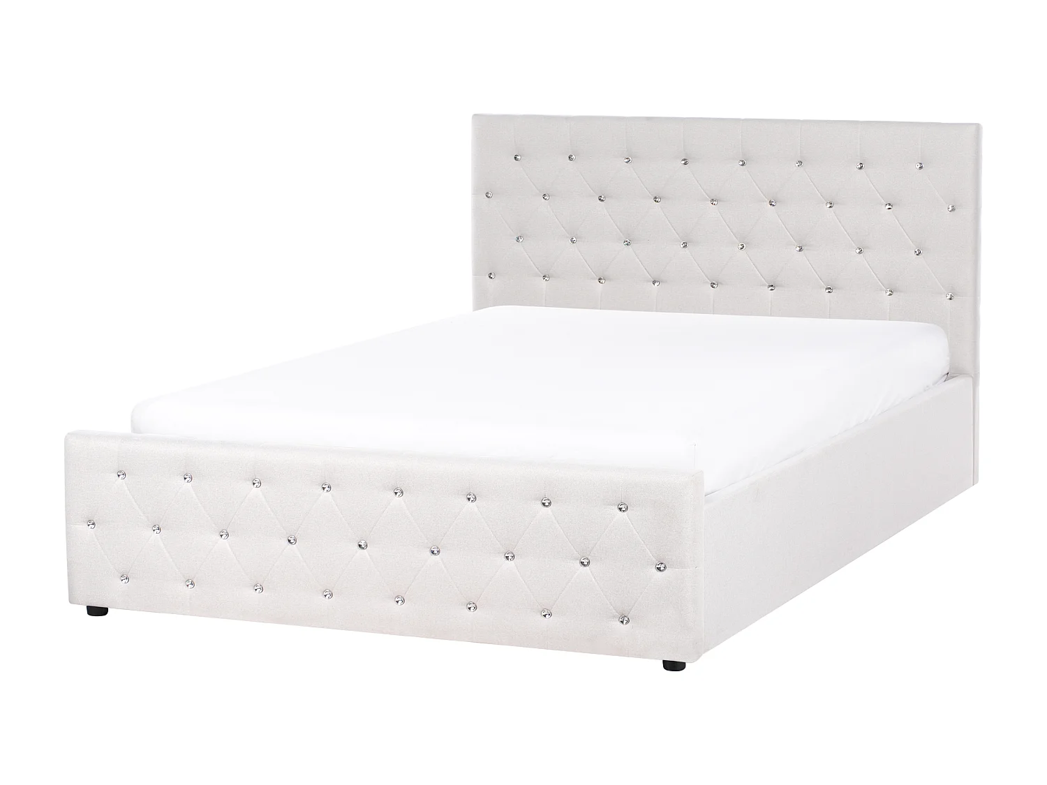 Lit ottoman Tissu AMIENS 160 x 200 cm Beige