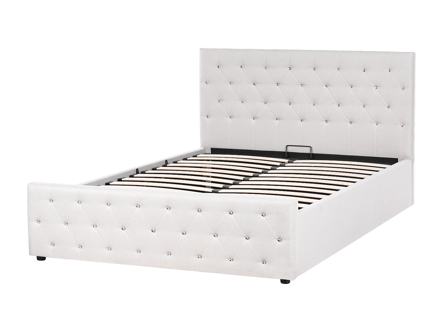 Lit ottoman Tissu AMIENS 160 x 200 cm Beige