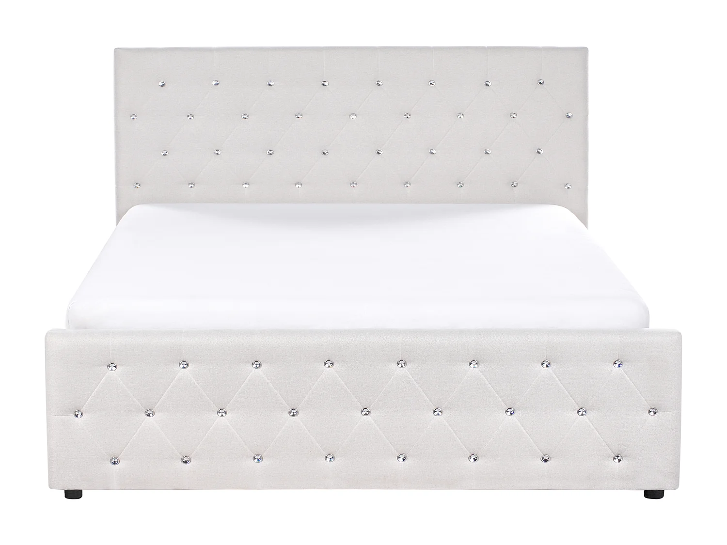 Lit ottoman Tissu AMIENS 160 x 200 cm Beige