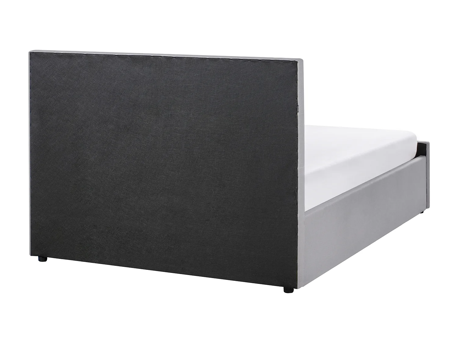 Lit ottoman Tissu AMIENS 140 x 200 cm Gris clair