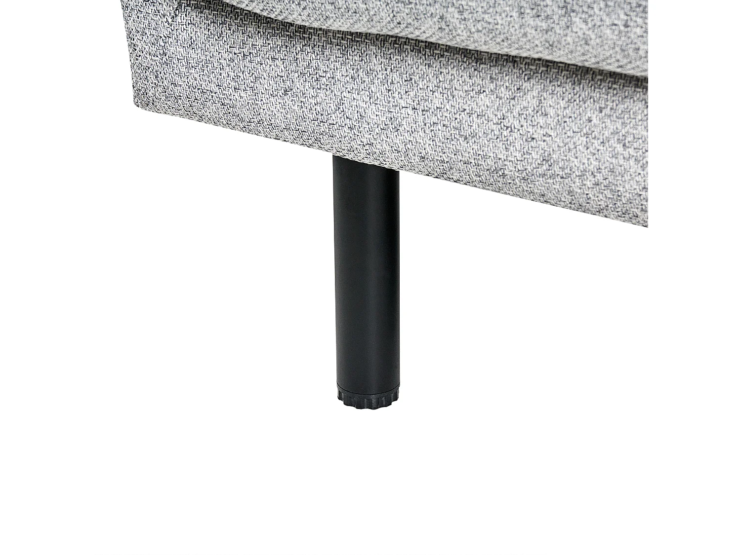 Canapé 2 places VORGOD Tissu Gris clair