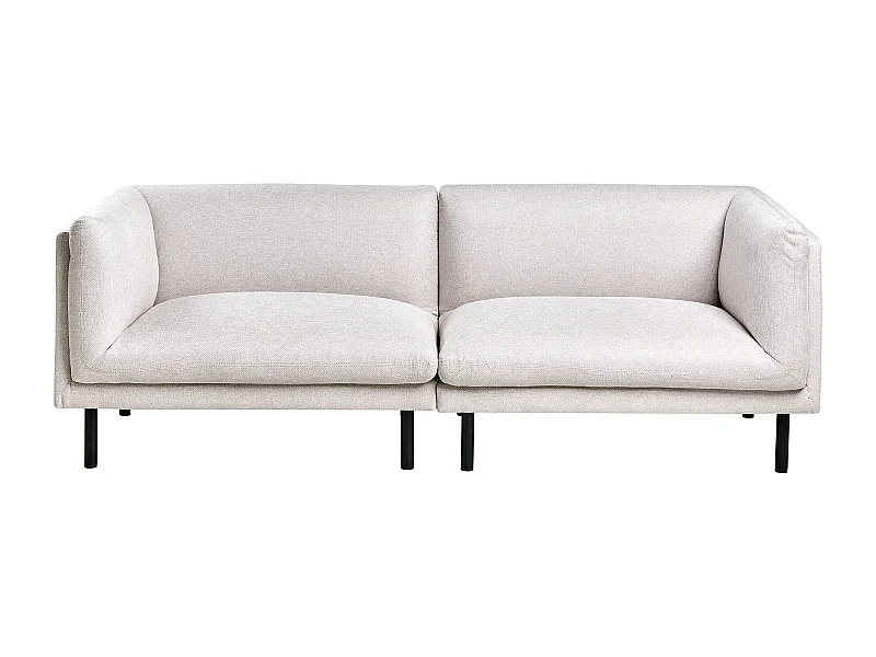 Canapé 3 places VORGOD Tissu Beige clair