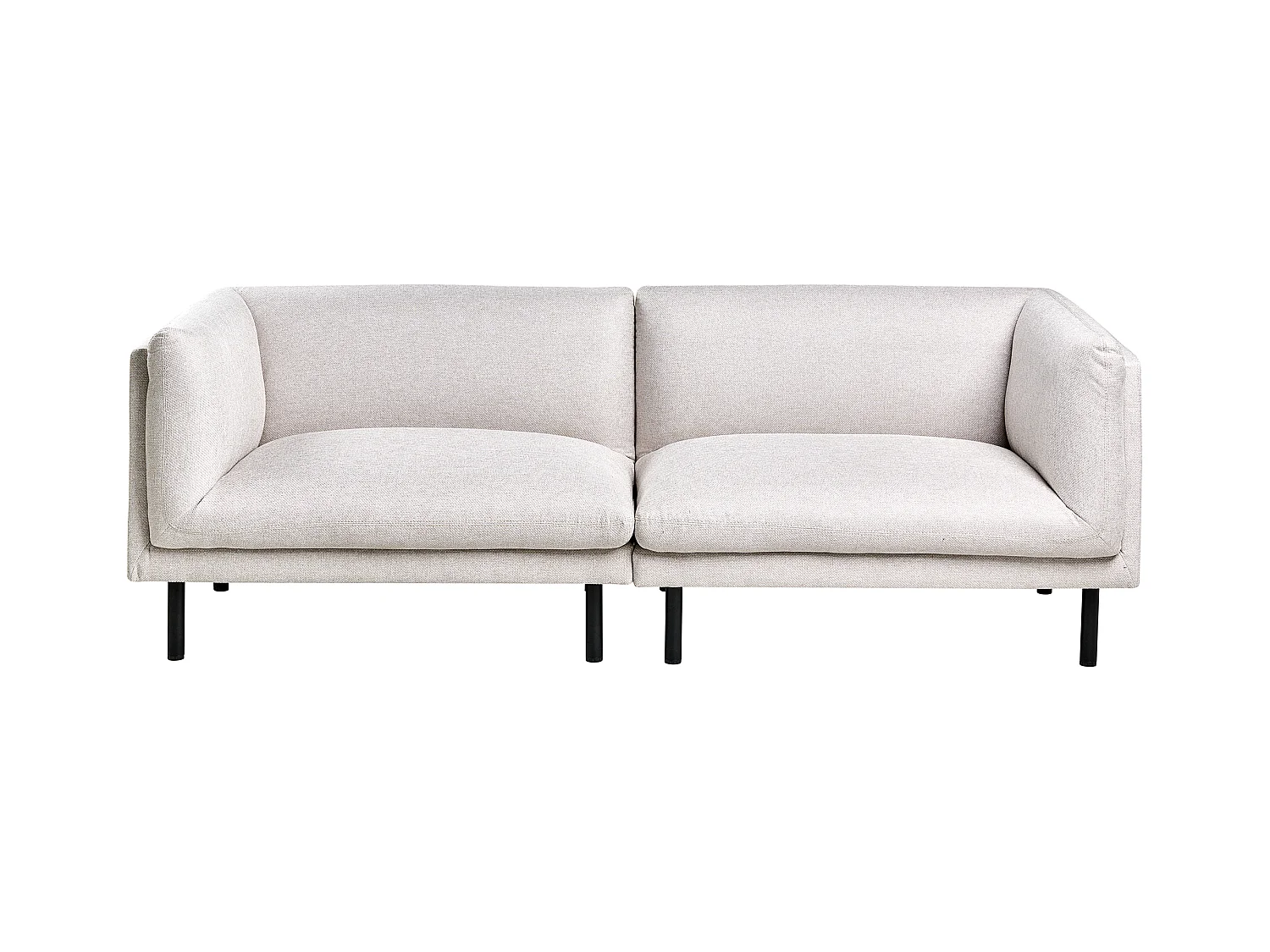 Canapé 3 places VORGOD Tissu Beige clair