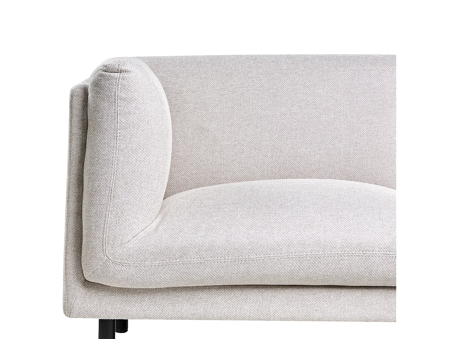 Canapé 3 places VORGOD Tissu Beige clair