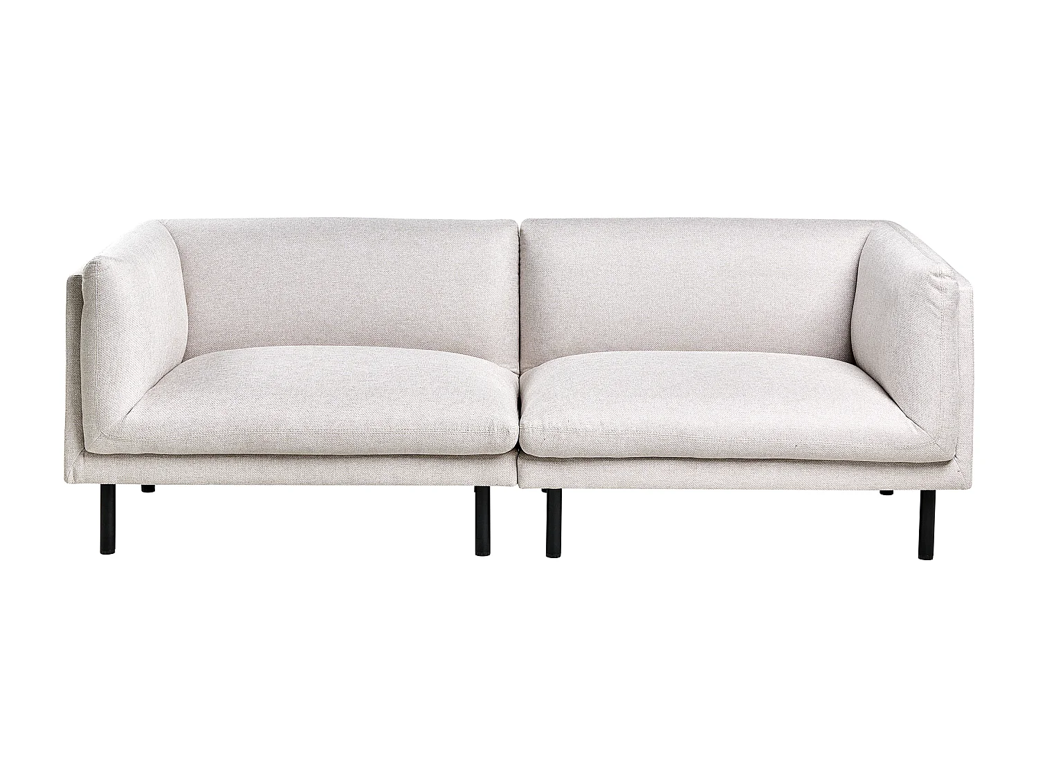 Canapé 3 places VORGOD Tissu Beige clair