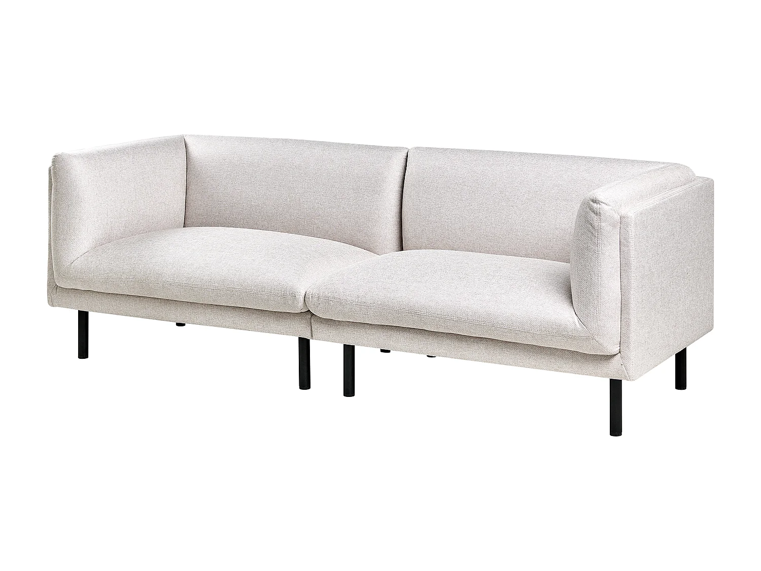 Canapé 3 places VORGOD Tissu Beige clair