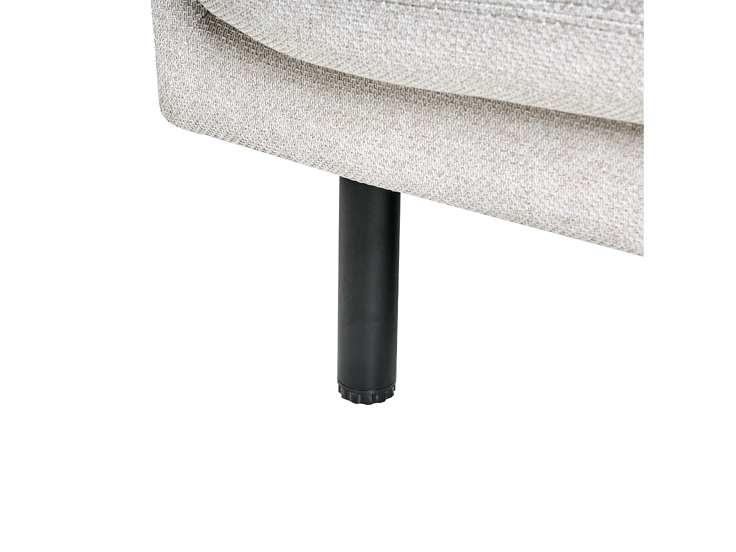 Canapé 3 places VORGOD Tissu Beige clair