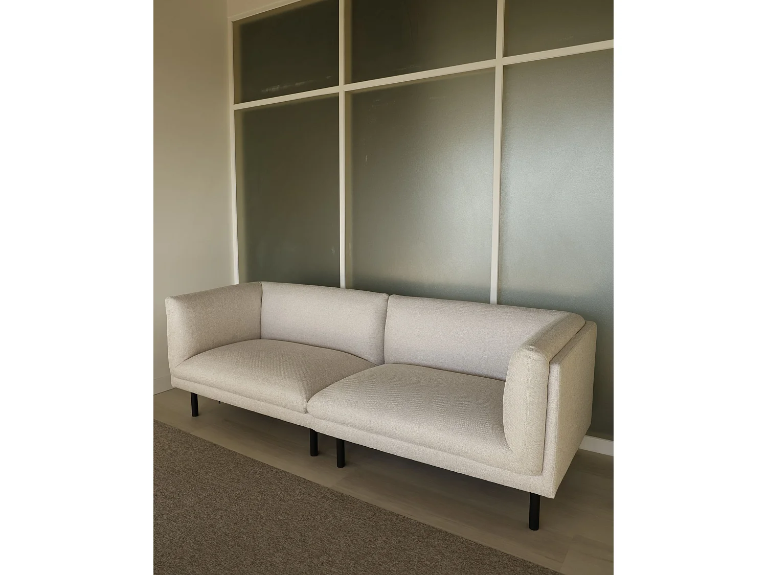 Sofa 3 Seater VORGOD Fabric Light Beige