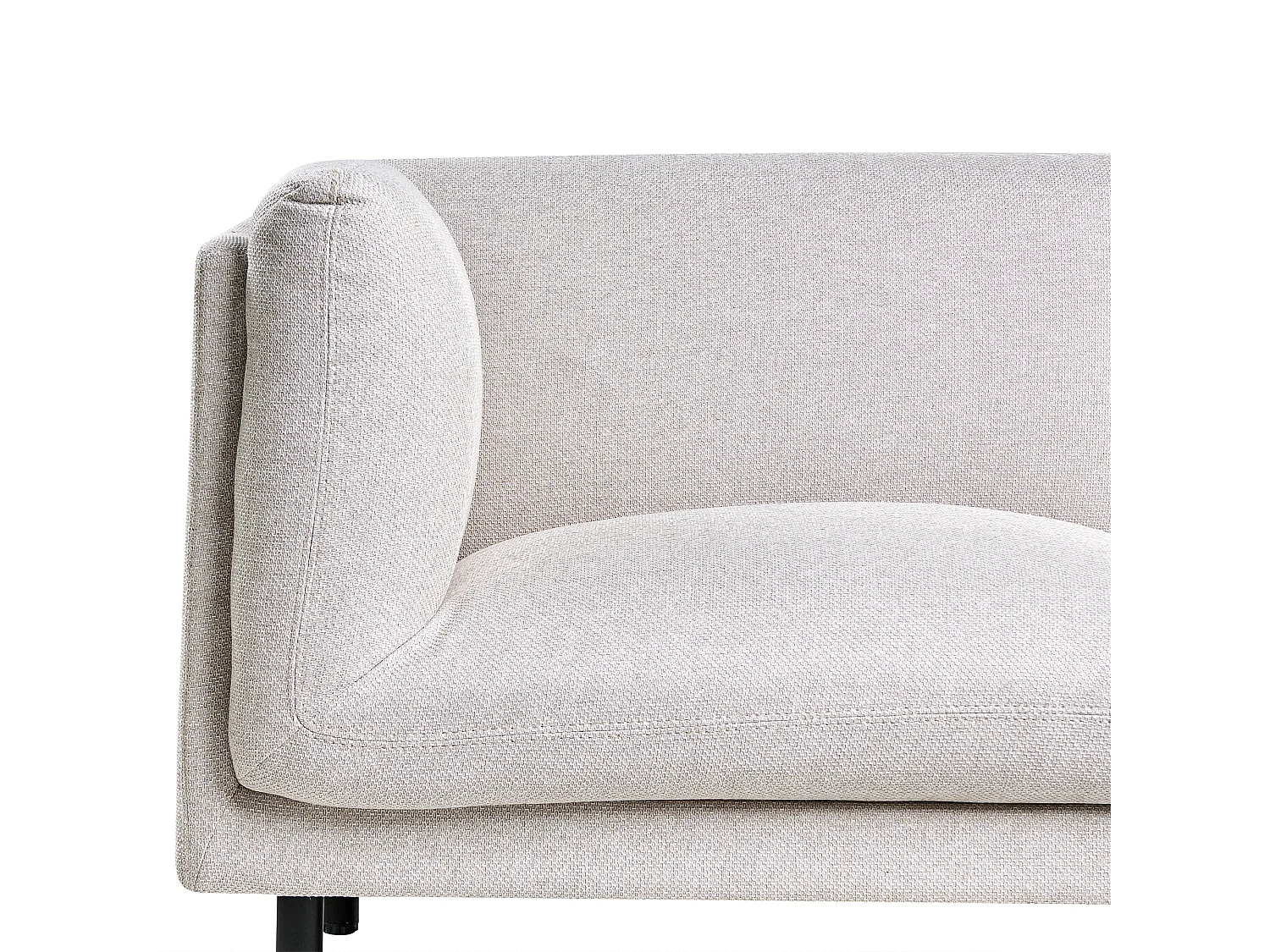 Canapé 3 places VORGOD Tissu Beige clair