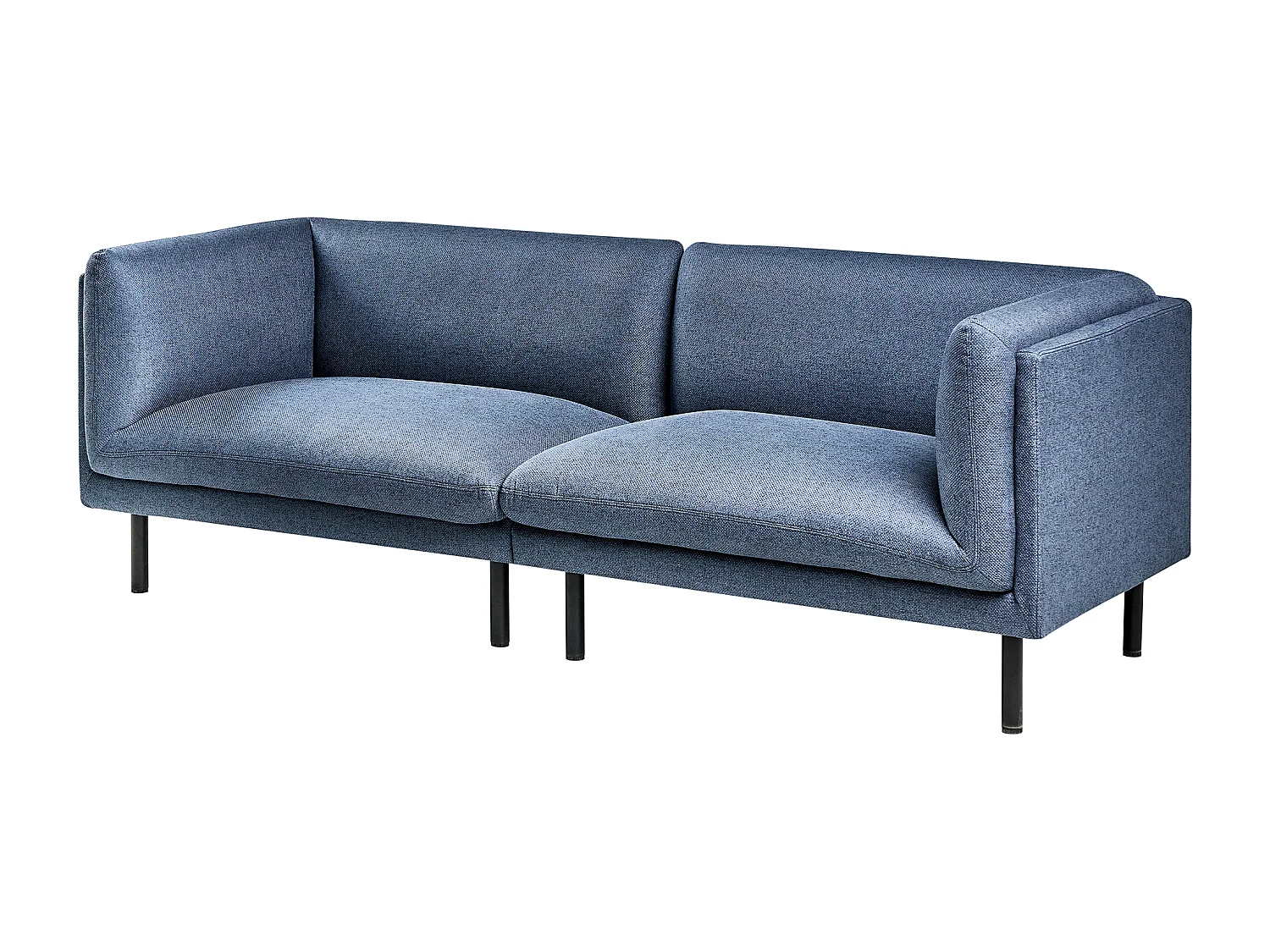 Canapé 3 places VORGOD Tissu Bleu foncé