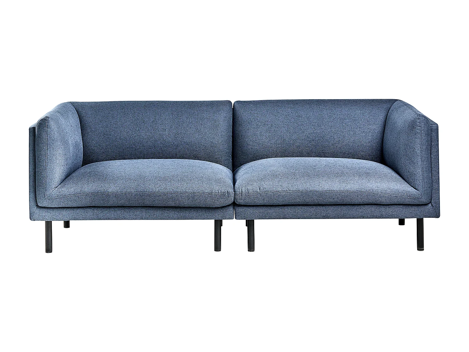 Canapé 3 places VORGOD Tissu Bleu foncé