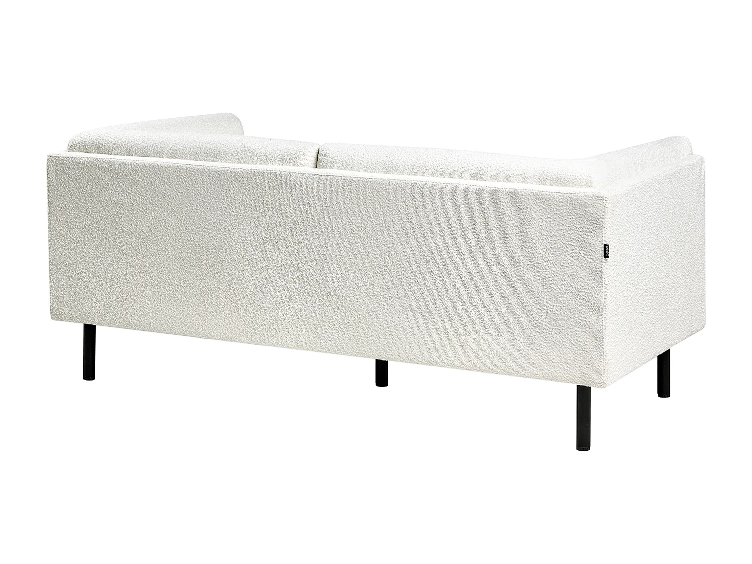 Canapé 2 places VORGOD Bouclé Blanc cassé