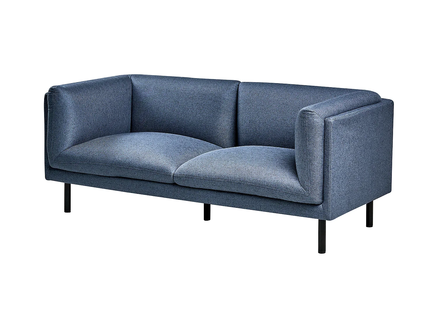 Canapé 2 places VORGOD Tissu Bleu foncé