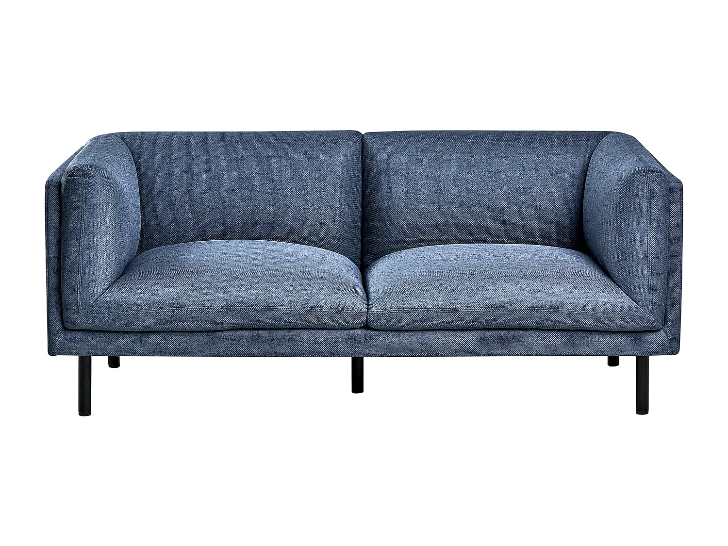 Canapé 2 places VORGOD Tissu Bleu foncé