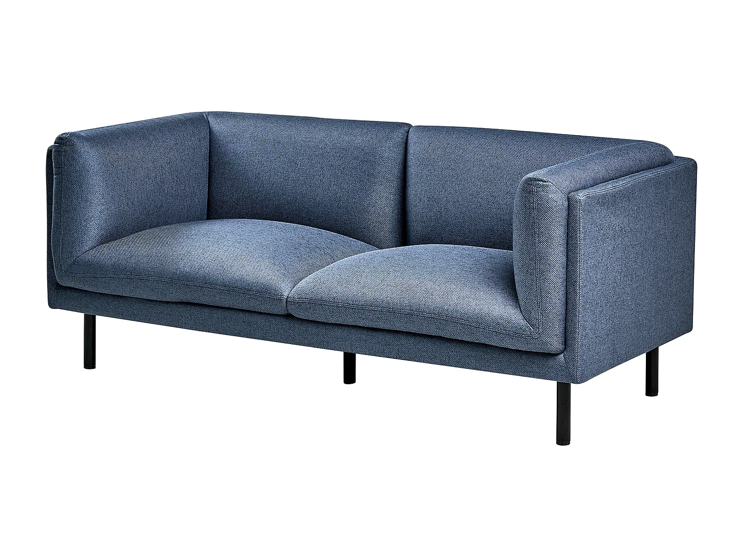 Canapé 2 places VORGOD Tissu Bleu foncé
