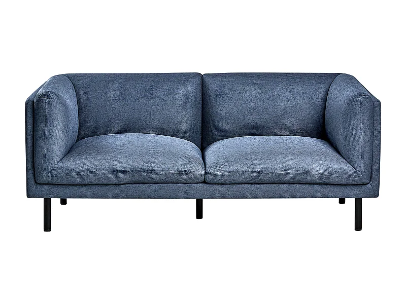 Canapé 2 places VORGOD Tissu Bleu foncé