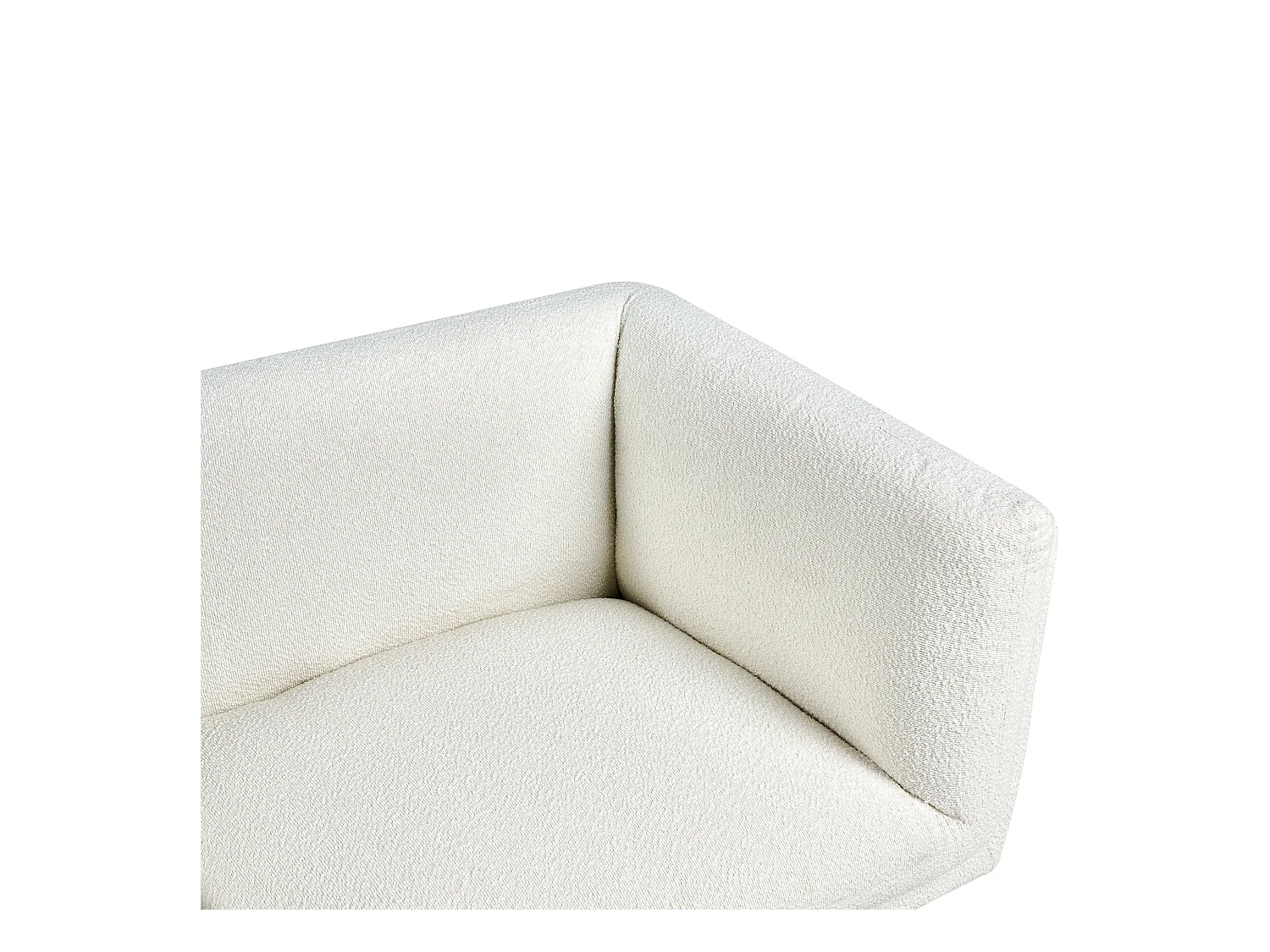 Canapé 3 places VORGOD Bouclé Blanc cassé