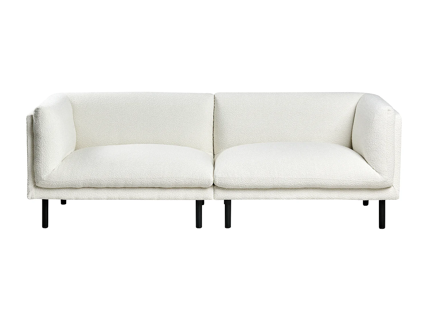 Canapé 3 places VORGOD Bouclé Blanc cassé