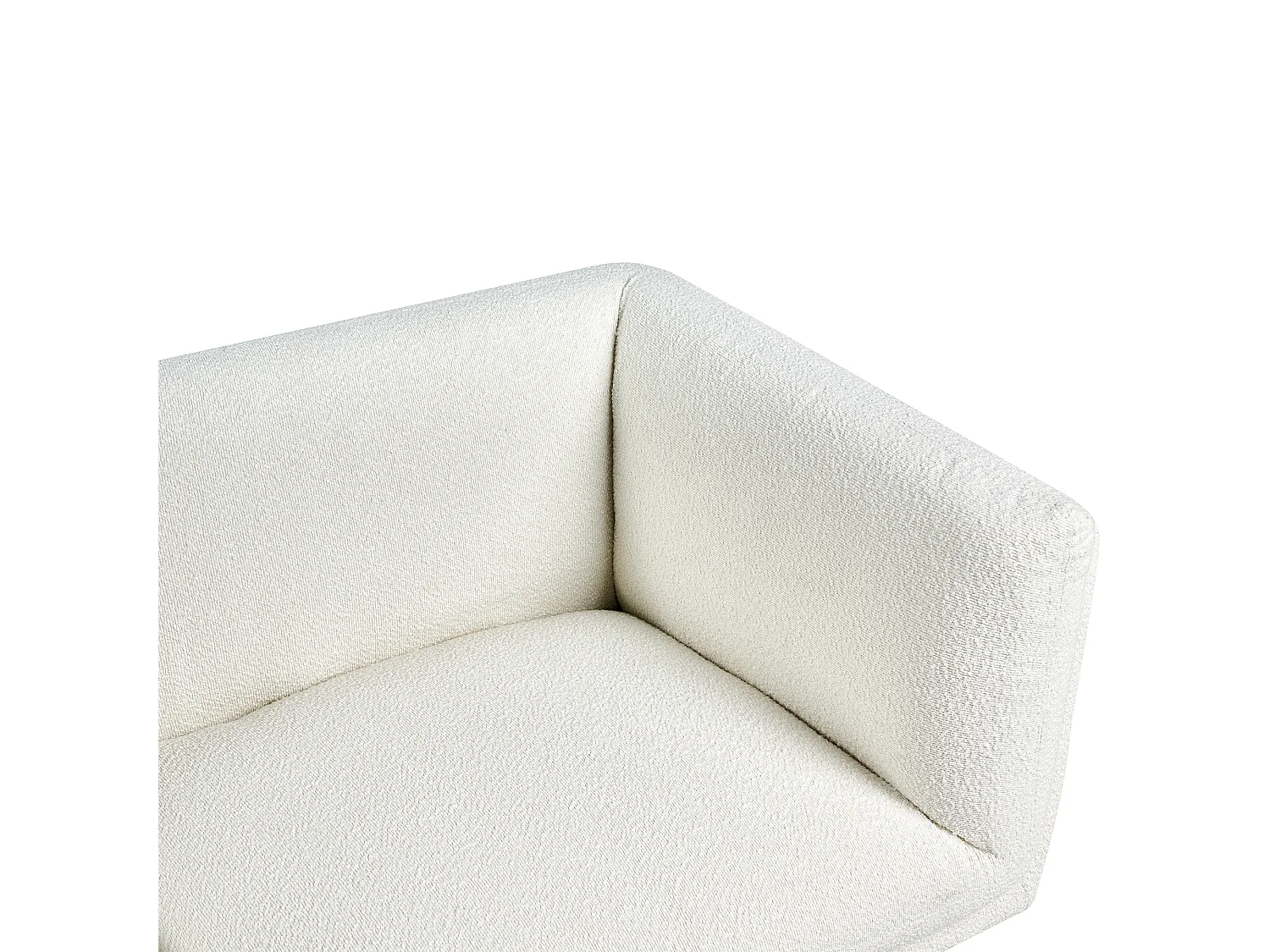 Canapé 3 places VORGOD Bouclé Blanc cassé