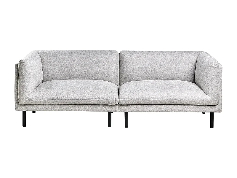 Canapé 3 places VORGOD Tissu Gris clair