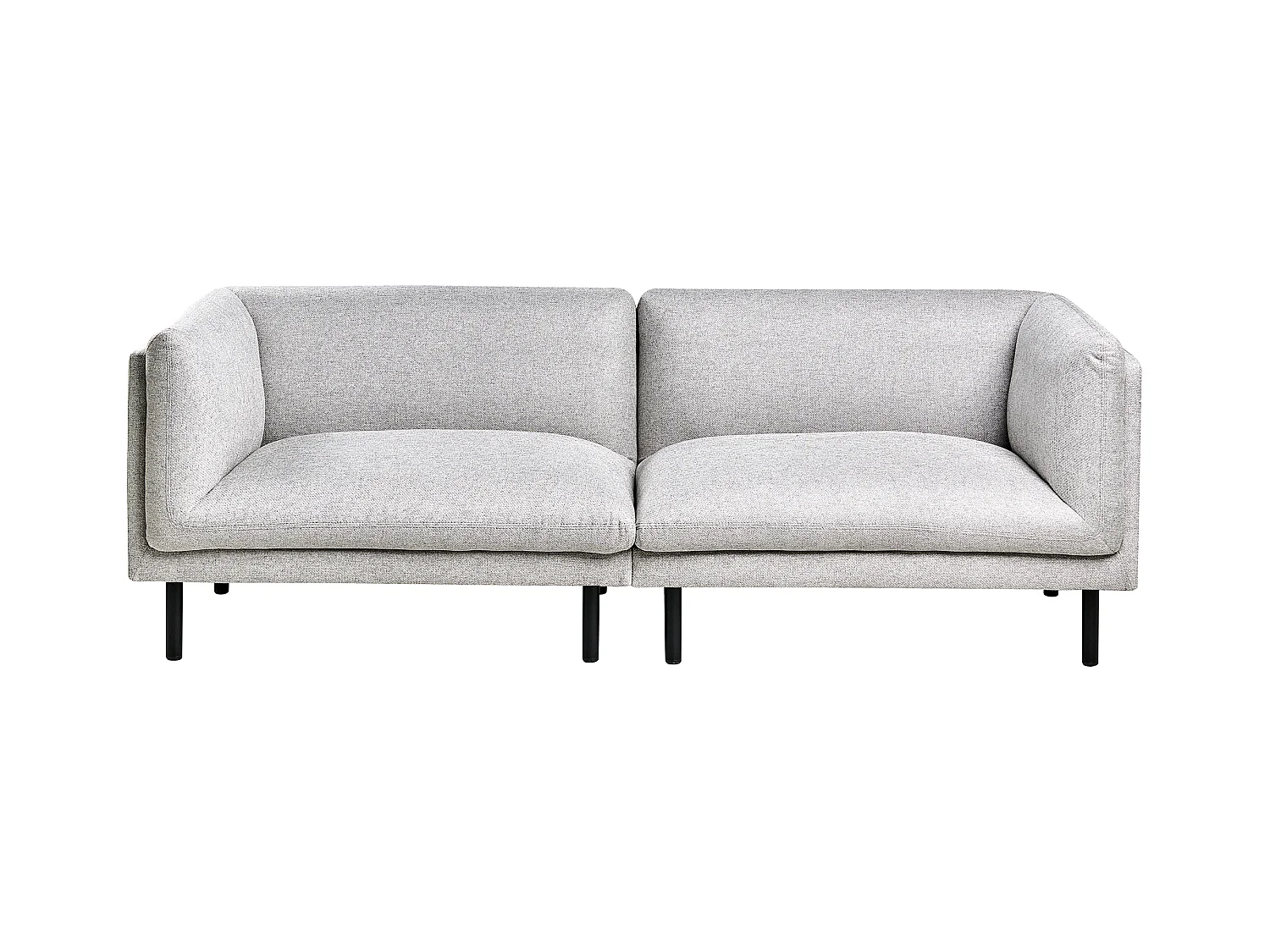 Canapé 3 places VORGOD Tissu Gris clair