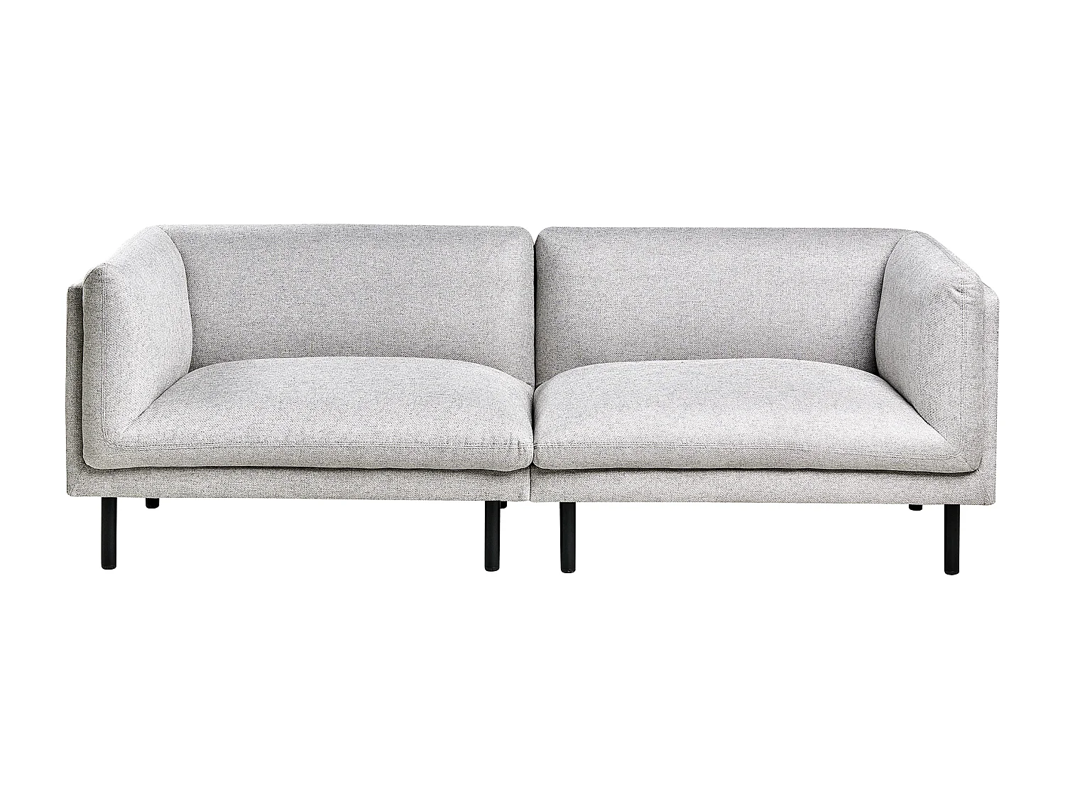 Canapé 3 places VORGOD Tissu Gris clair