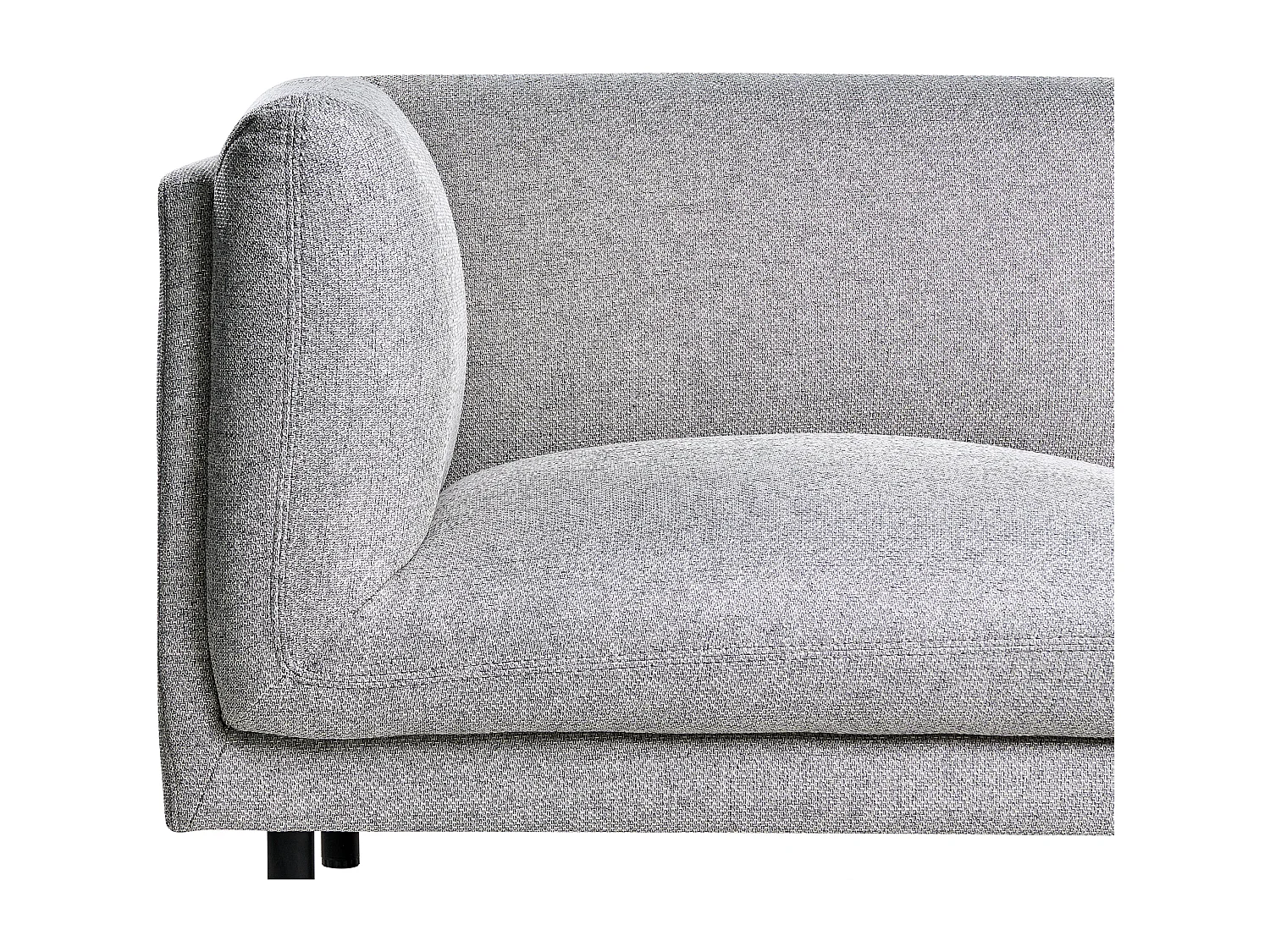 Canapé 3 places VORGOD Tissu Gris clair