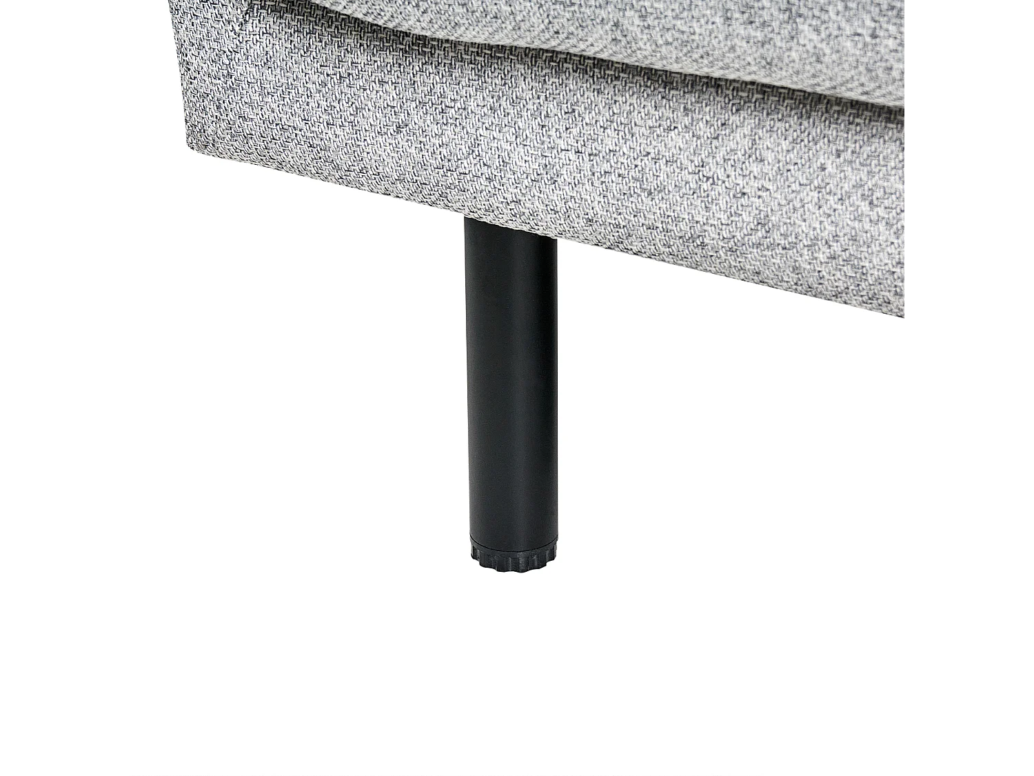 Canapé 3 places VORGOD Tissu Gris clair