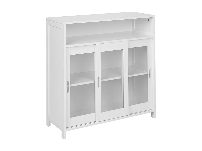 Buffet avec vitrine en verre CRABTREE 86 cm Blanc