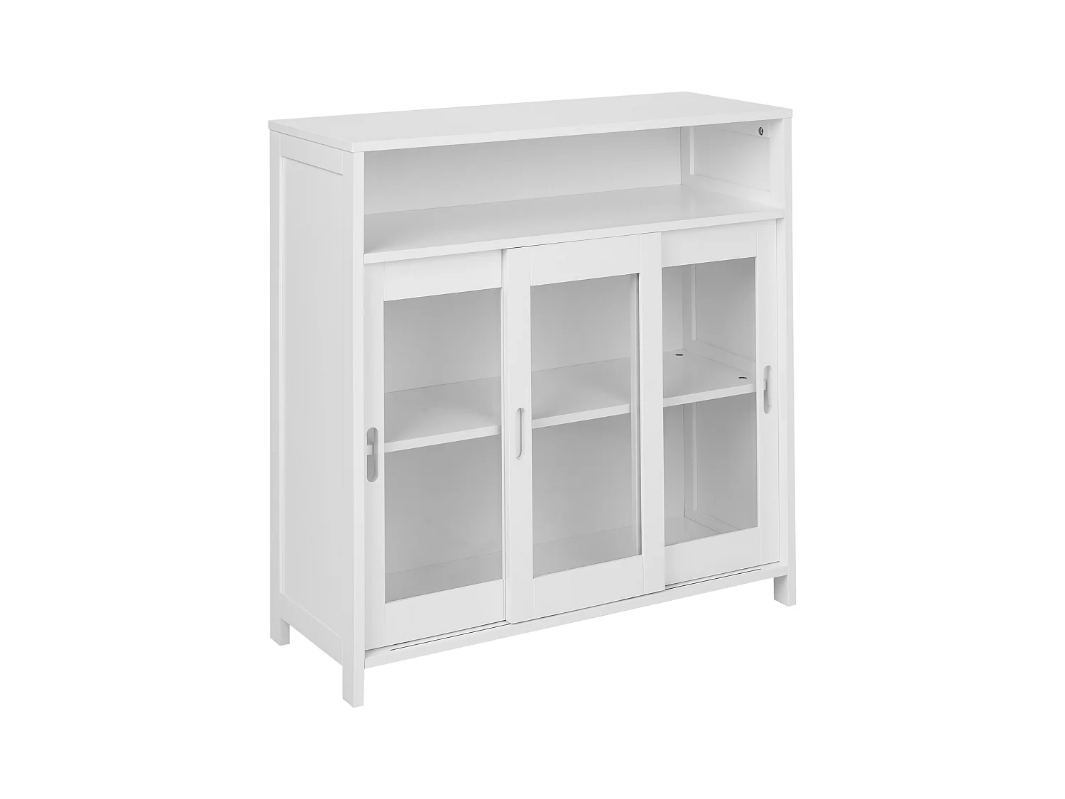 Buffet avec vitrine en verre CRABTREE 86 cm Blanc