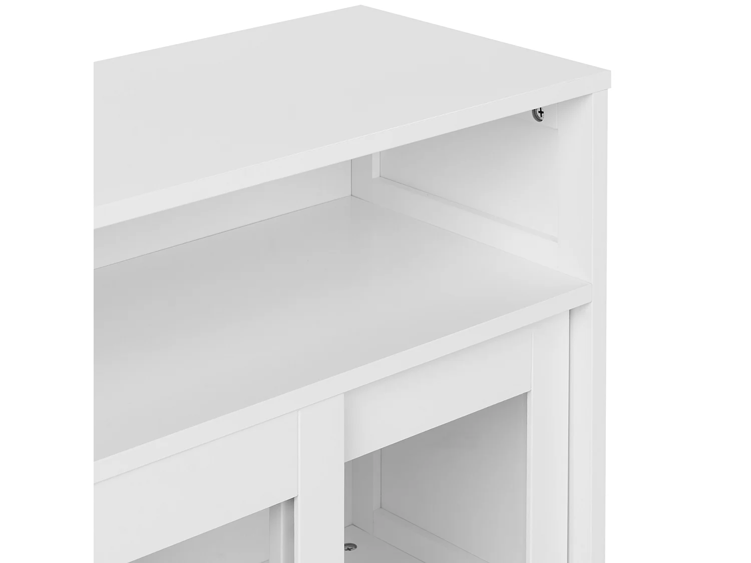 Buffet avec vitrine en verre CRABTREE 86 cm Blanc