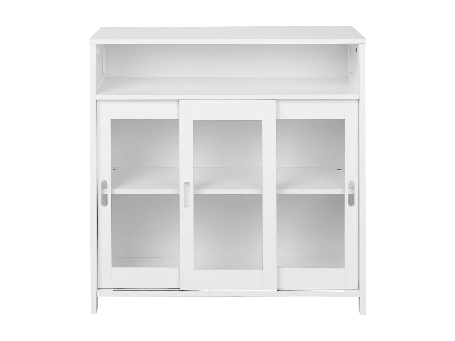 Buffet avec vitrine en verre CRABTREE 86 cm Blanc