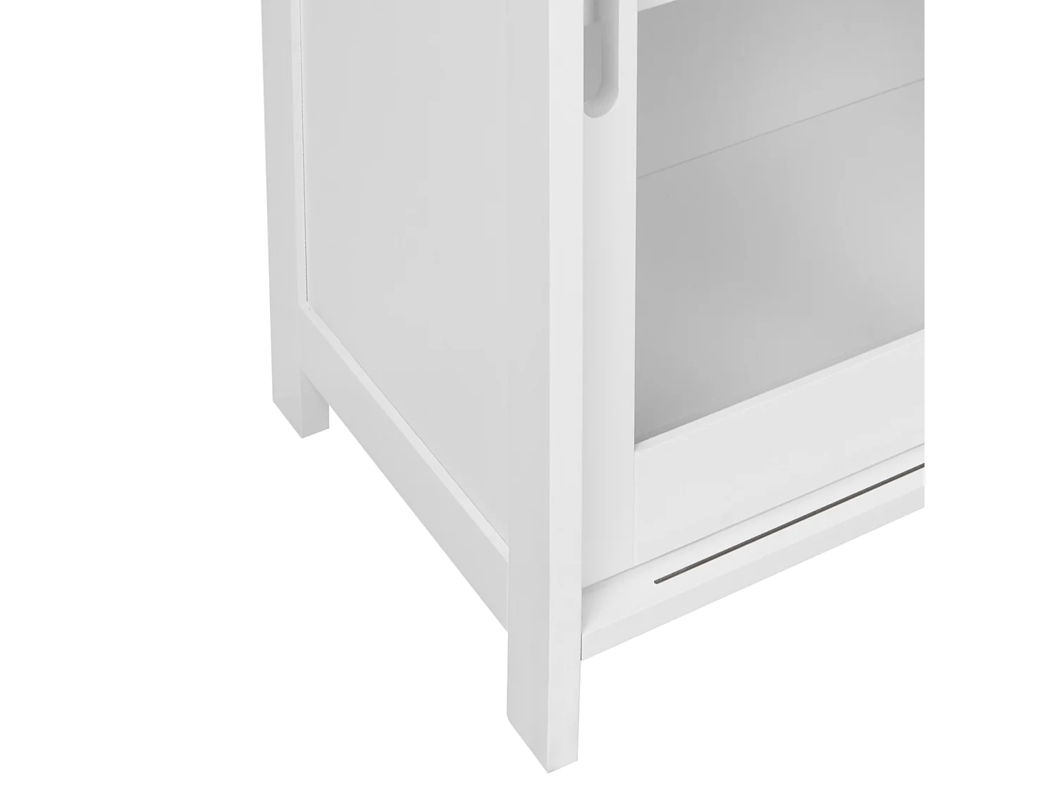 Buffet avec vitrine en verre CRABTREE 86 cm Blanc
