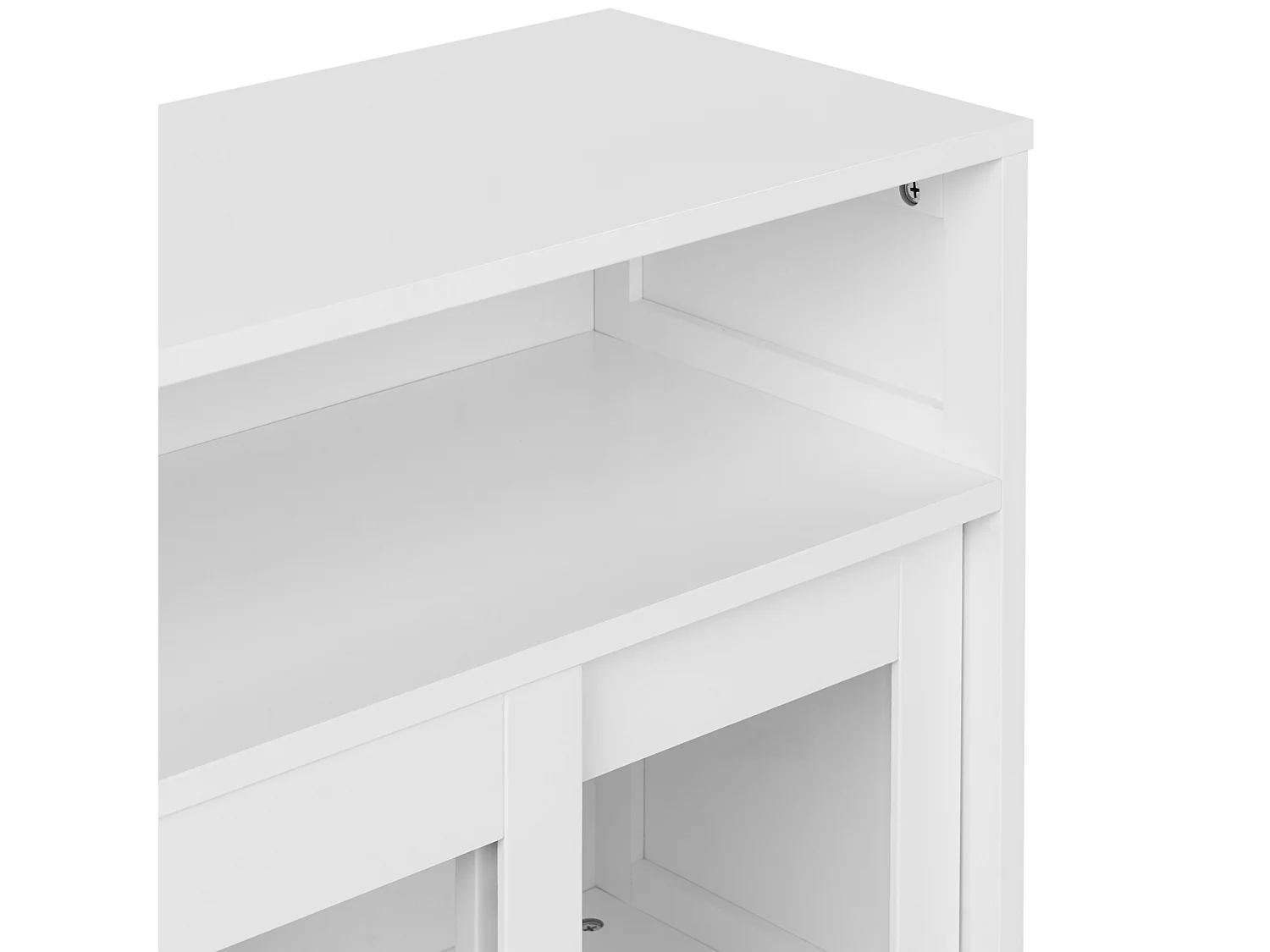 Buffet avec vitrine en verre CRABTREE 86 cm Blanc