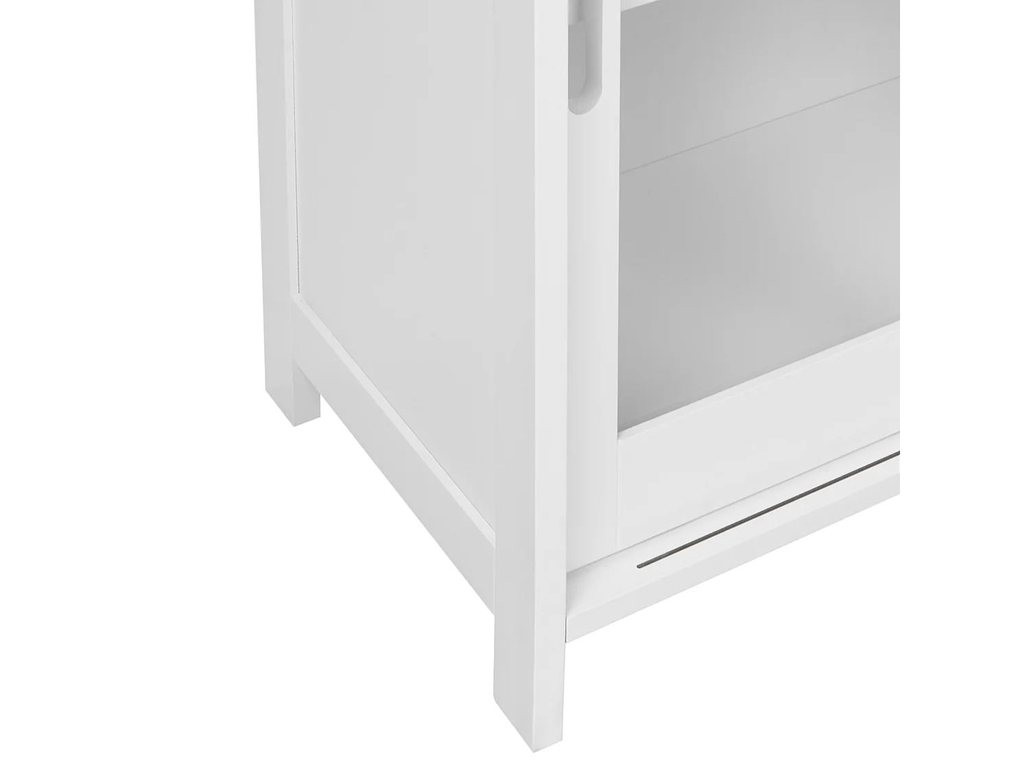 Buffet avec vitrine en verre CRABTREE 86 cm Blanc