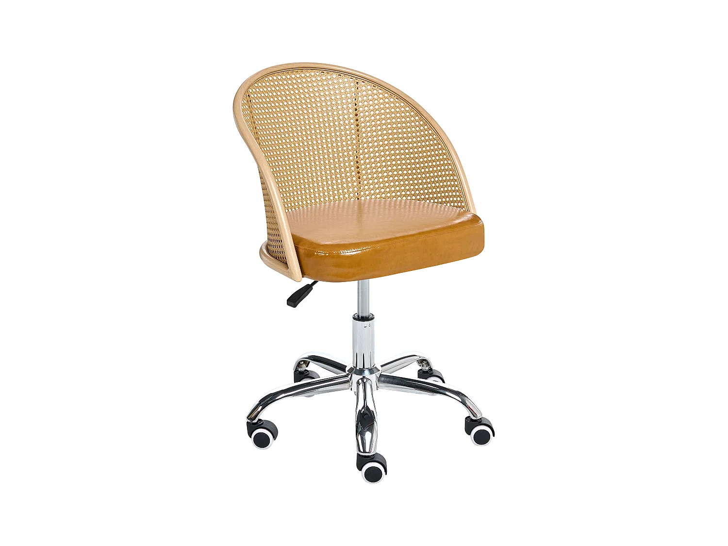 Chaise de bureau BALTIMORE Cuir PU Marron