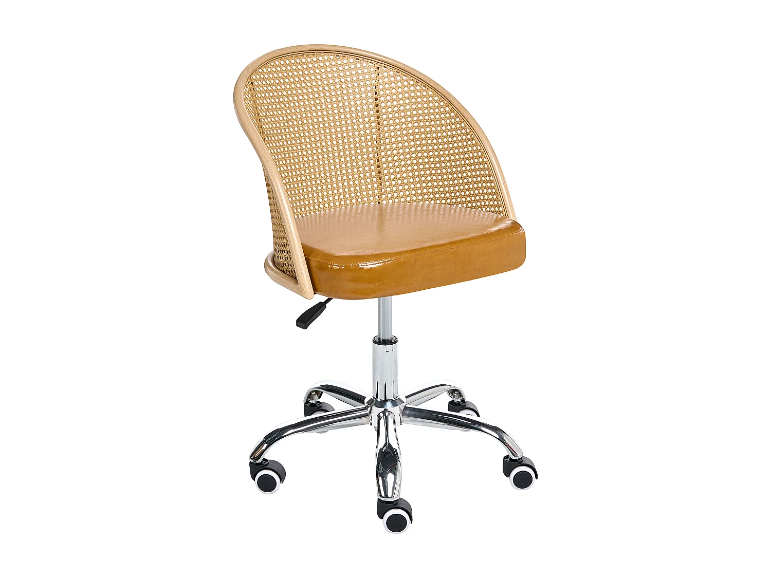 Chaise de bureau BALTIMORE Cuir PU Marron