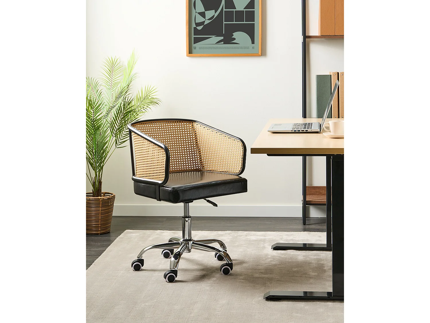 Chaise de bureau TUCSON Cuir PU Noir