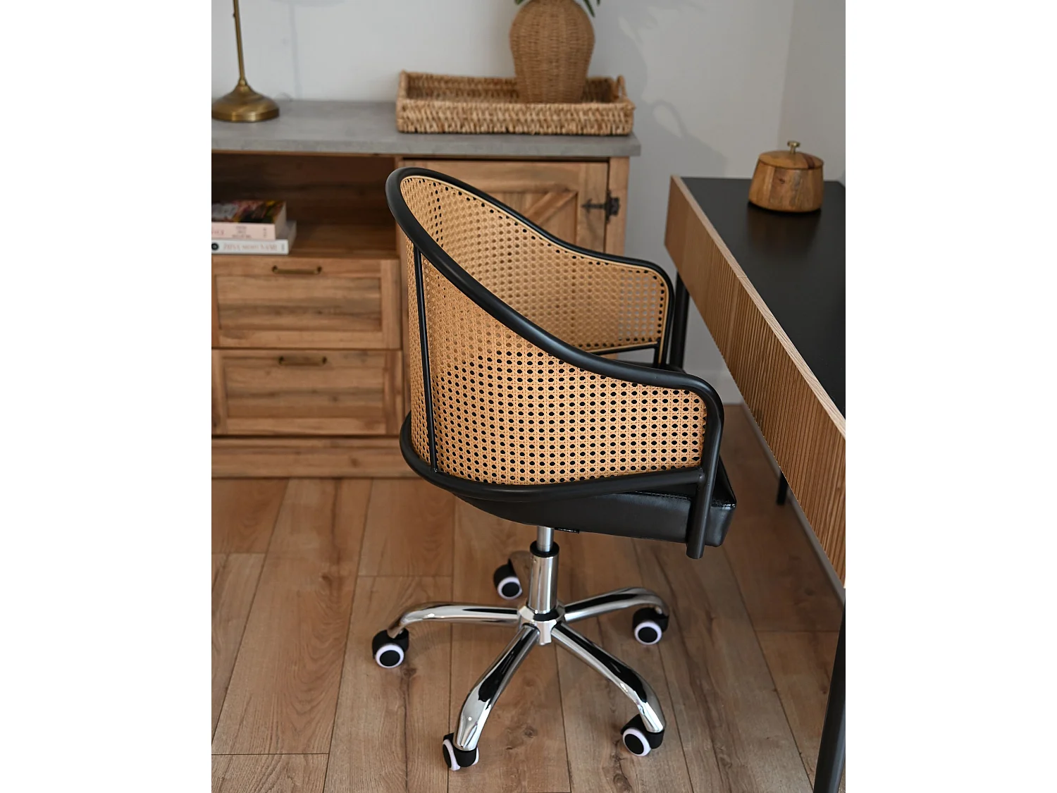 Chaise de bureau REDDING Cuir PU Noir