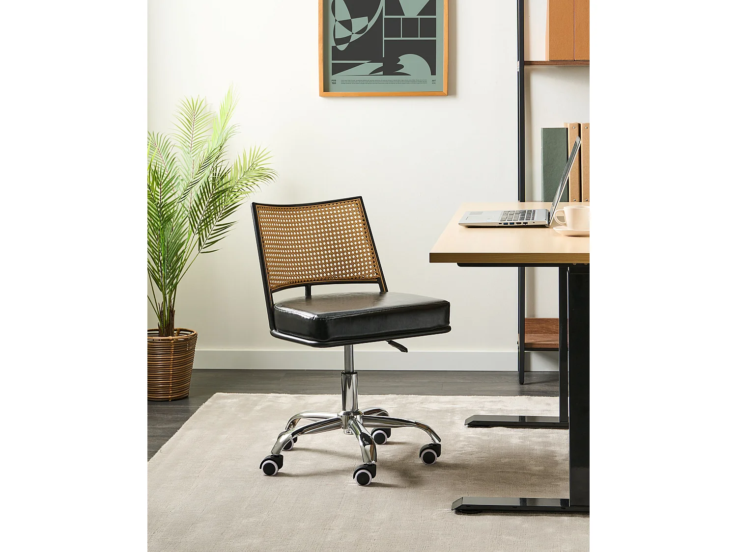 Chaise de bureau NOME Cuir PU Noir