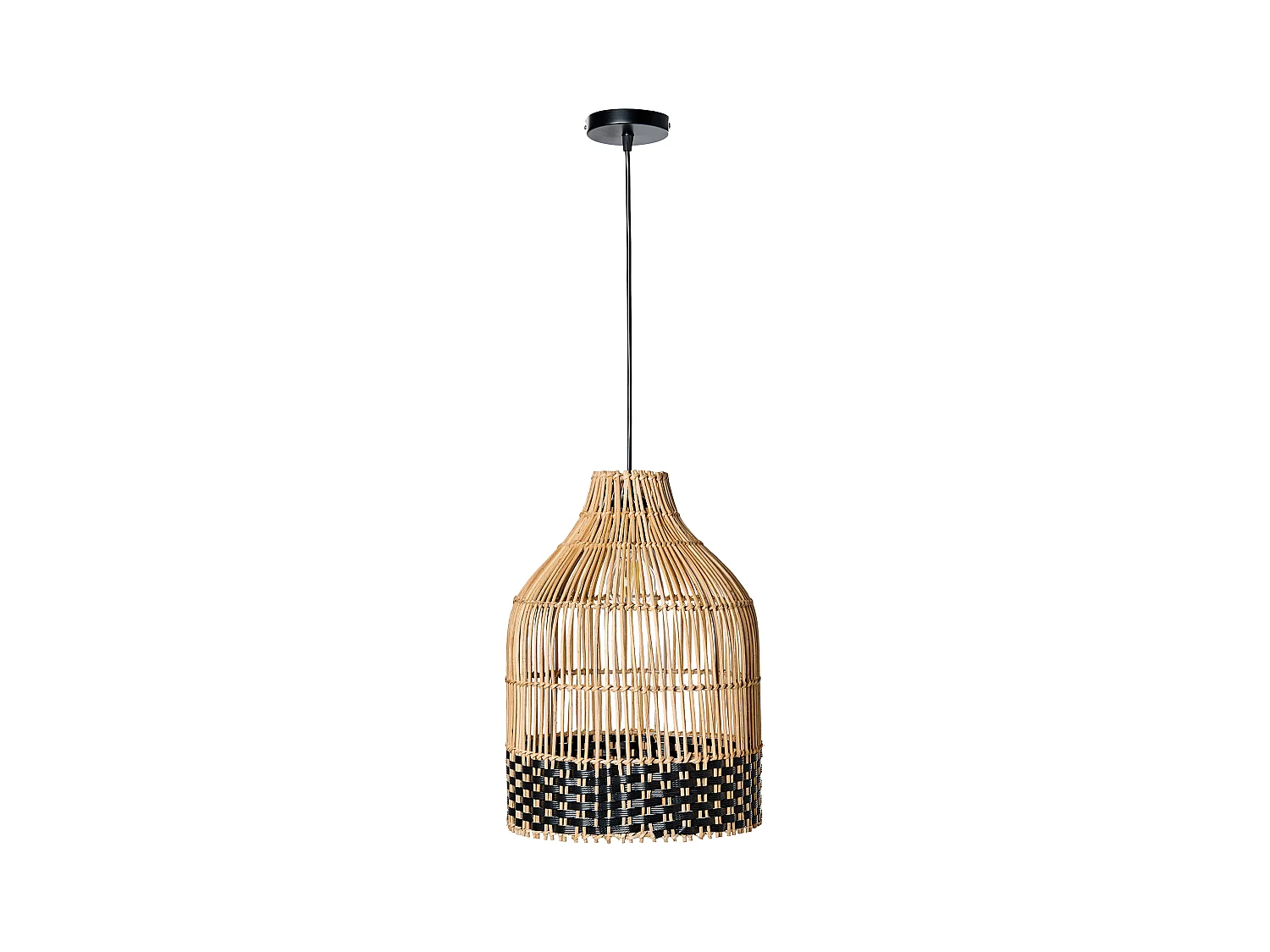 Lampe suspension GILO Rotin Naturel