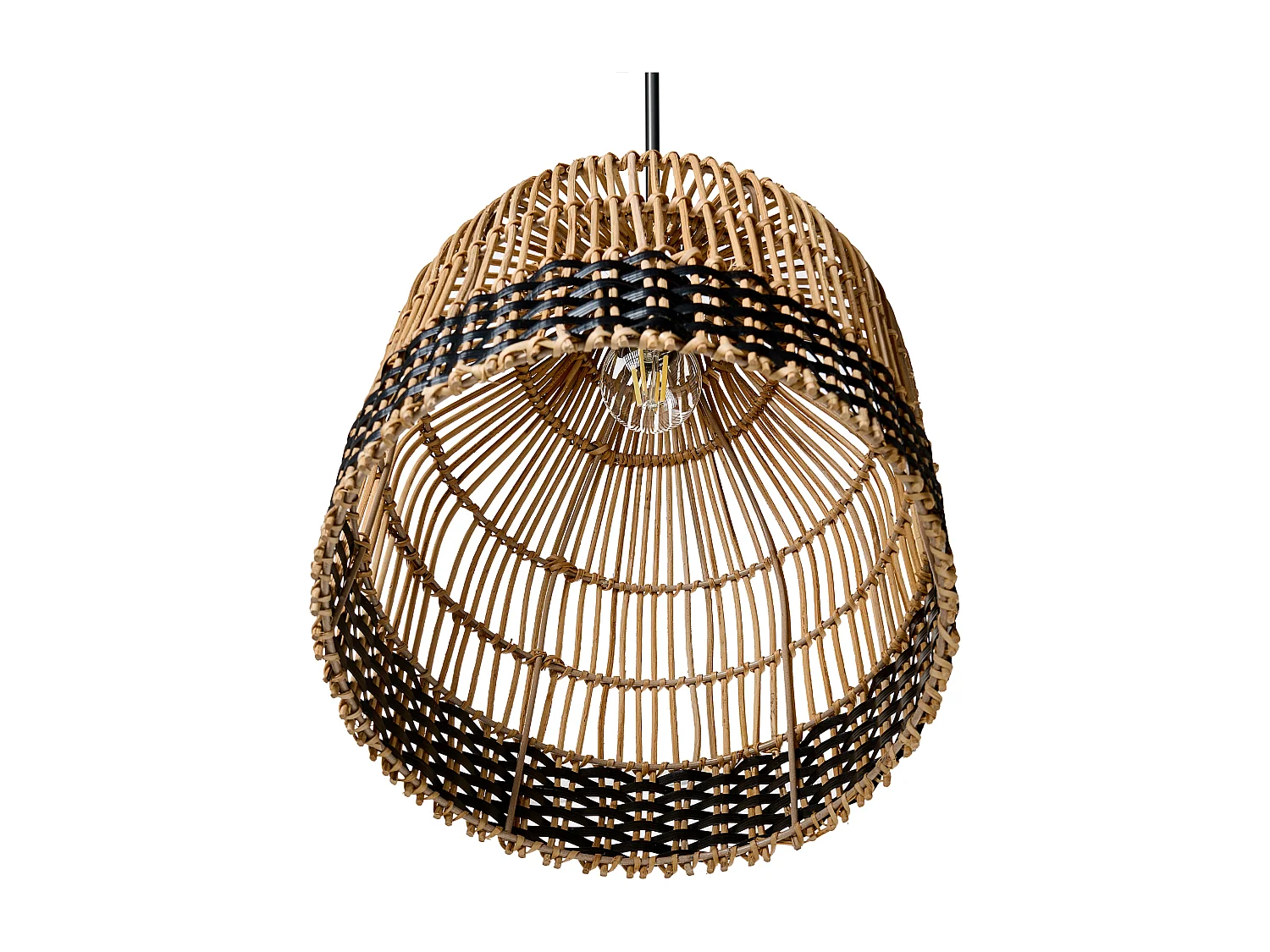 Lampe suspension GILO Rotin Naturel