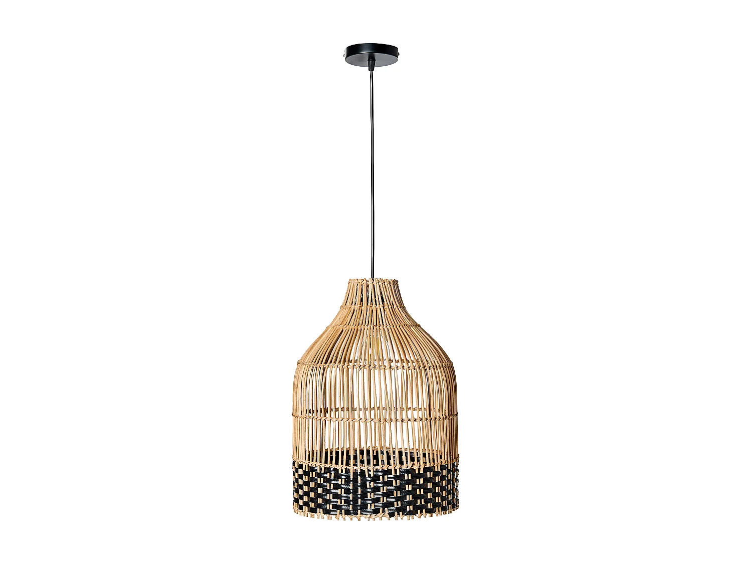 Lampe suspension GILO Rotin Naturel