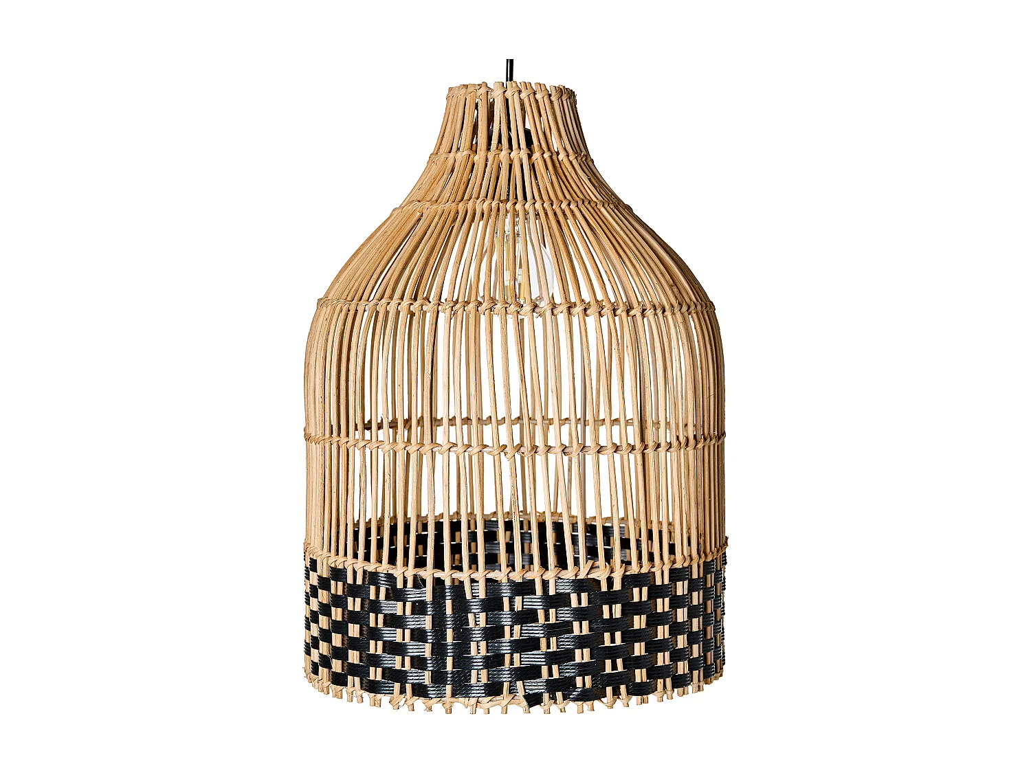 Lampe suspension GILO Rotin Naturel