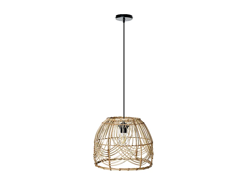 Lampe suspension POSTRERO Rotin Naturel
