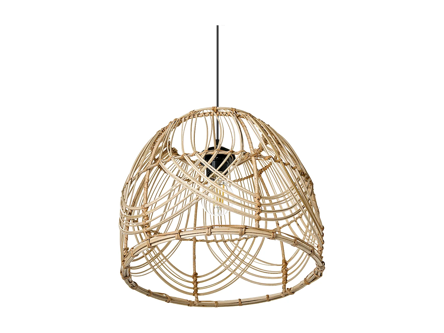 Lampe suspension POSTRERO Rotin Naturel