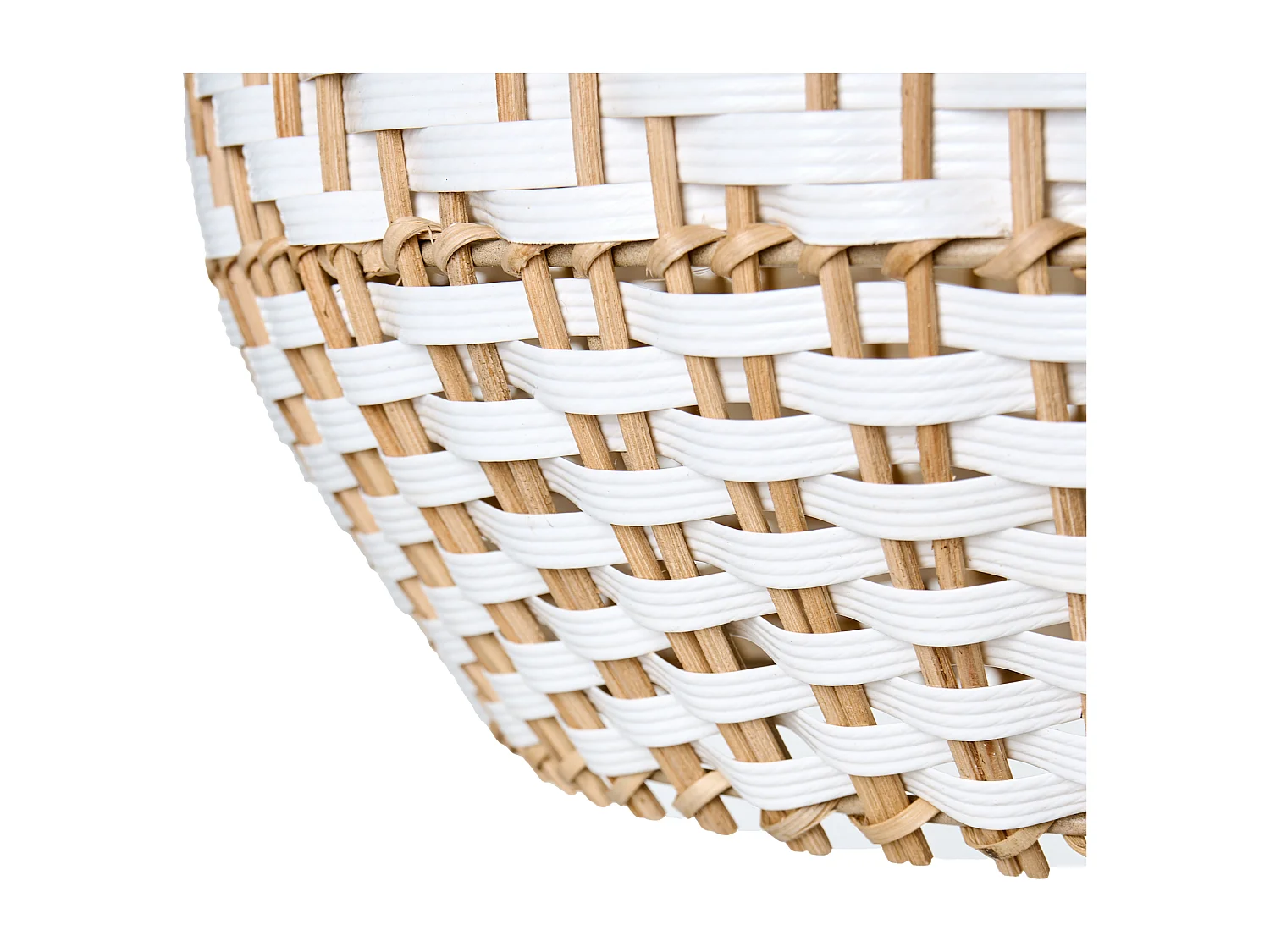 Lampe suspension YAUCO Rotin Blanc