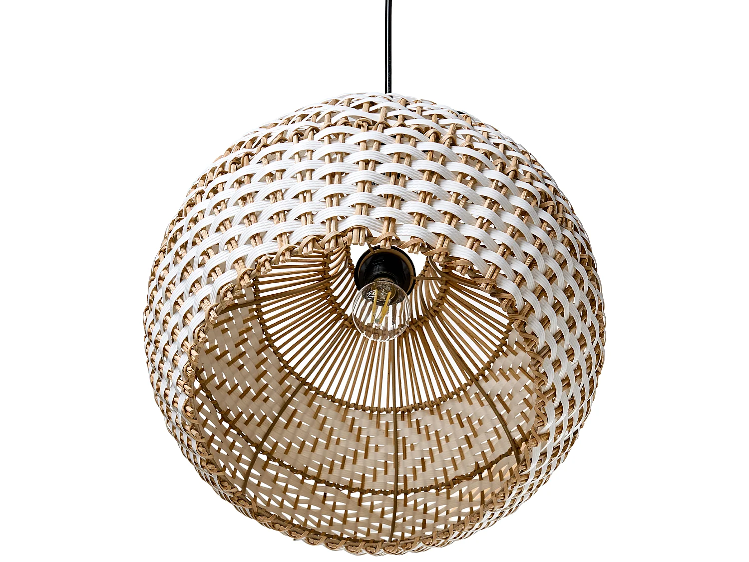 Pendant Lamp YAUCO Rattan White